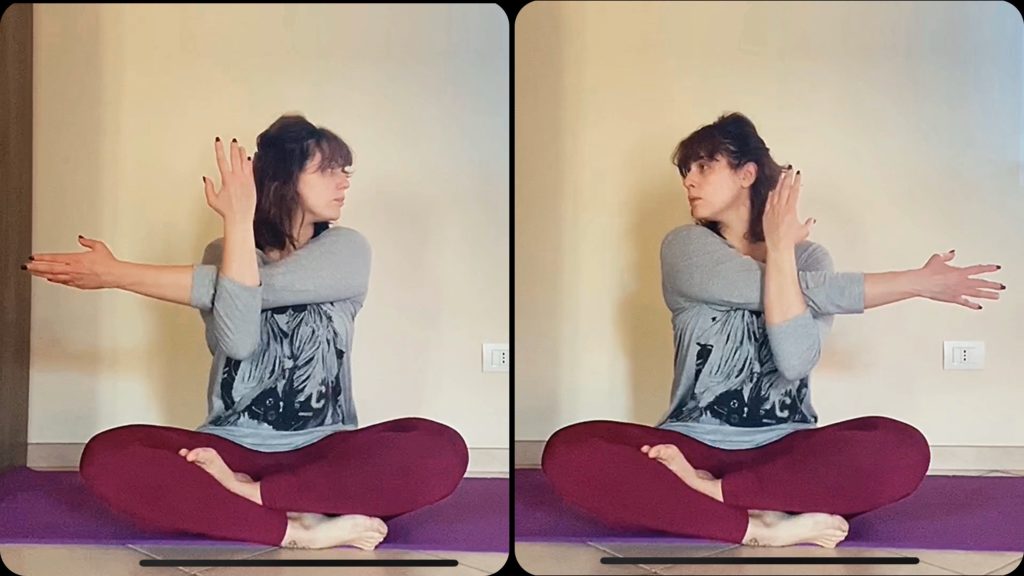 esercizi yoga braccia