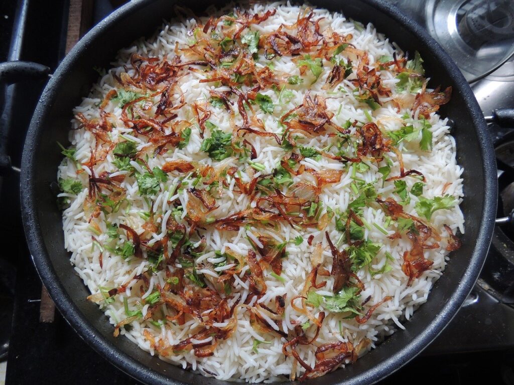insalata di riso pollo verdure byriani